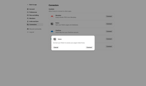 Anara screen example