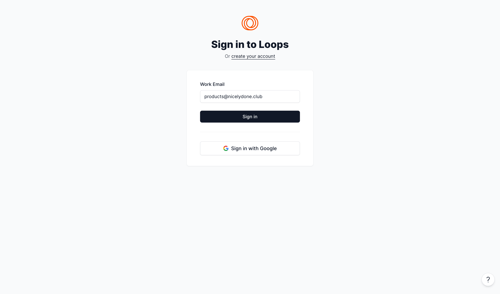 Loops screen example