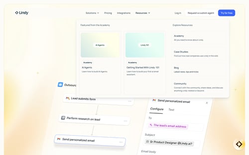 Lindy
				dropdown & other states page example