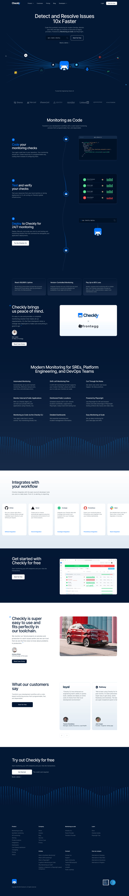 Checkly
				 page example