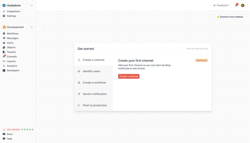 Knock
				onboarding page example