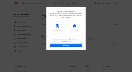 SeatGeek
			      ux ui design