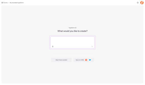 Typeform screen example