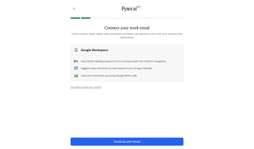 Fyxer
				onboarding page example