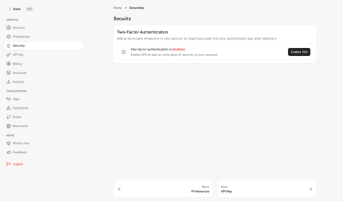 Maybe Finance screen example