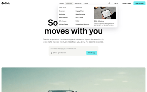 Glide
				create page example