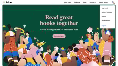 Fable
				home page example