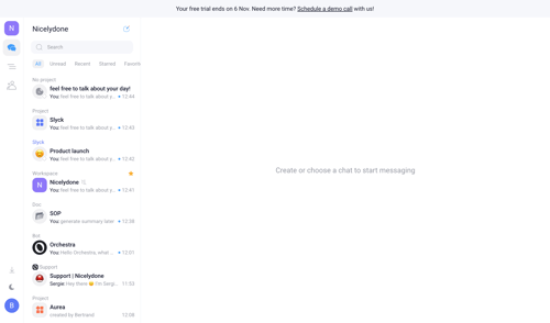 Orchestra screen example