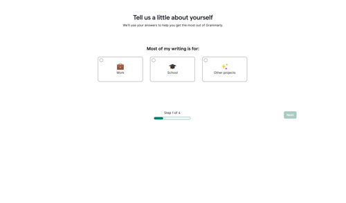 Grammarly screen example
