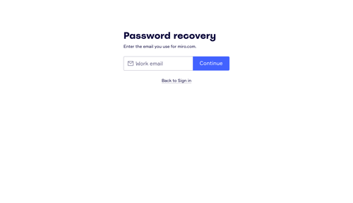Miro
				password reset page example