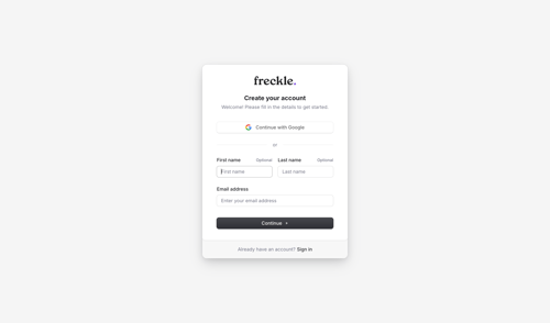 Freckle
			      ux ui design