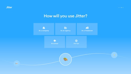 Jitter
				onboarding page example