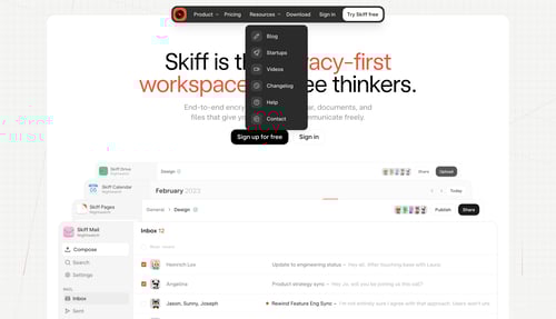 Skiff
			   ux ui design