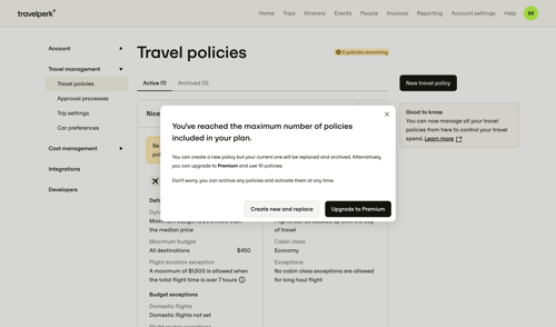 Travelperk screen example