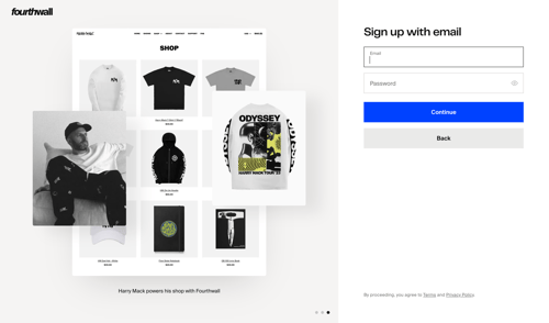 Fourthwall
				signin page example