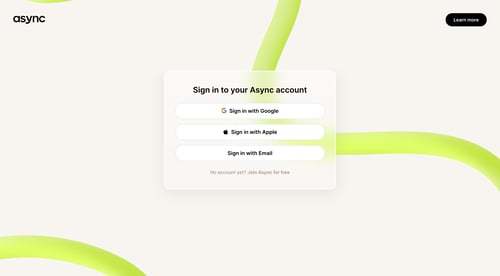Async
				signin page example