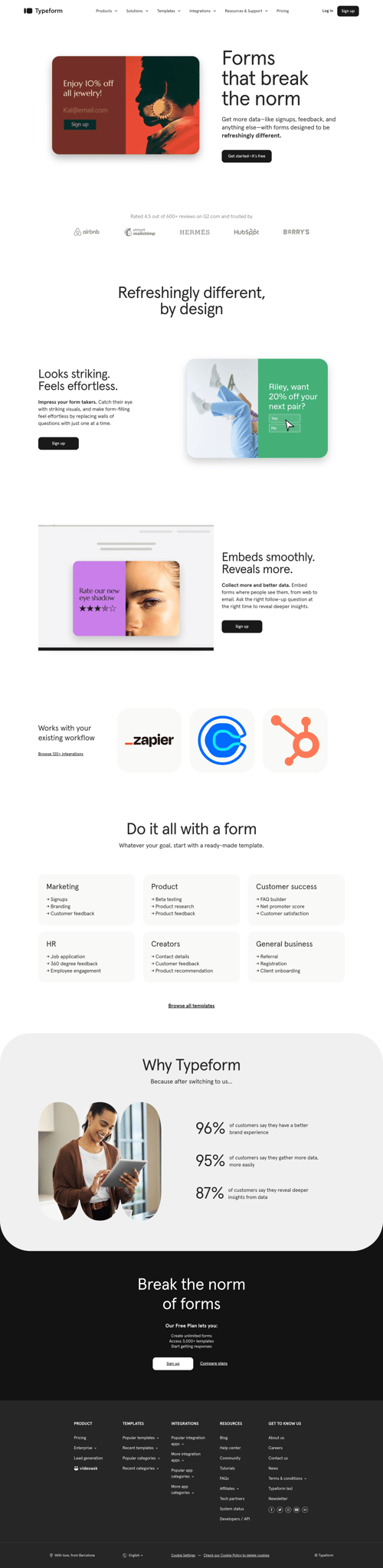 Typeform
			     ux ui design