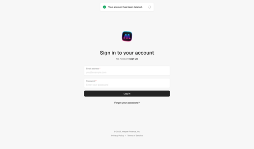 Maybe Finance screen example