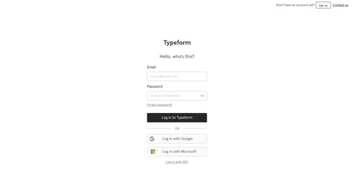 Typeform
				signin page example