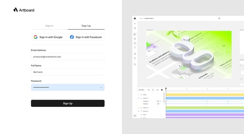 Artboard Studio
				signup page example