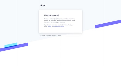 Stripe
				password reset page example