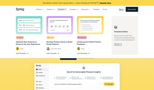 Sprig
			   ux ui design