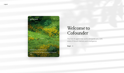 Cofounder screen example