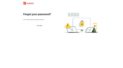 Todoist
				password reset page example