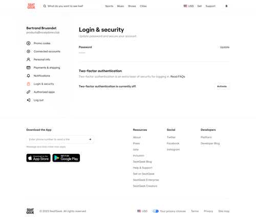 SeatGeek
			           ux ui design