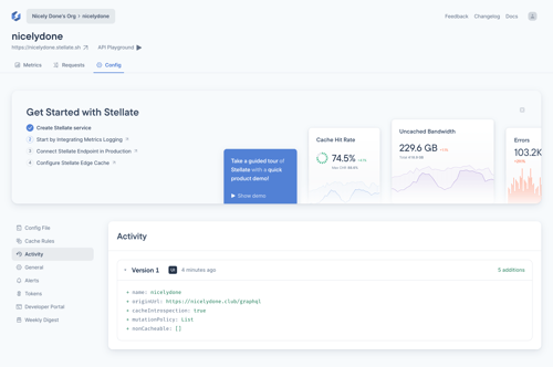 Stellate
				dashboard & stats page example
