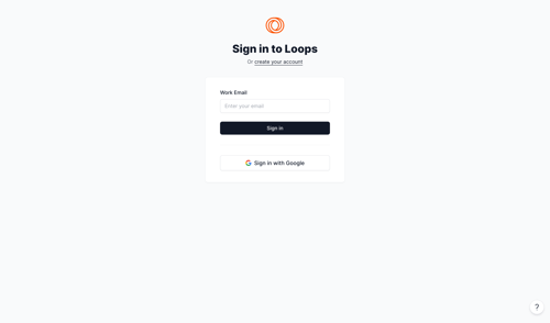 Loops screen example
