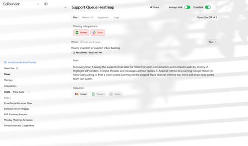 Cofounder screen example