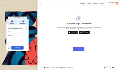 WeTransfer
			          ux ui design