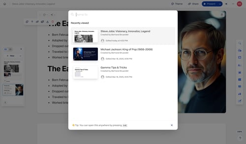 Gamma screen example