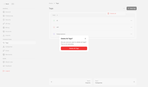 Maybe Finance screen example