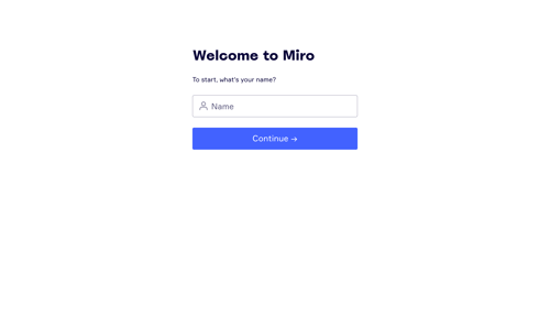 Miro
				signup page example