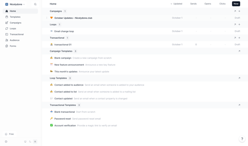 Loops screen example
