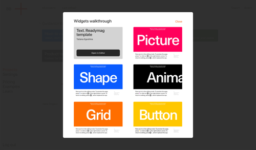 Readymag
			       ux ui design