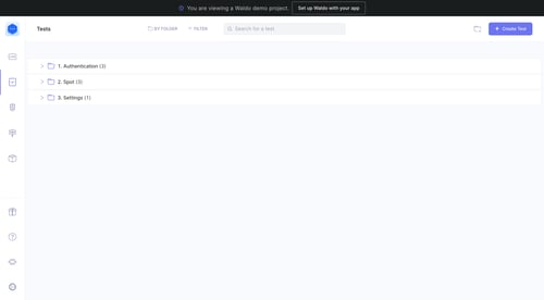 Waldo
				home page example