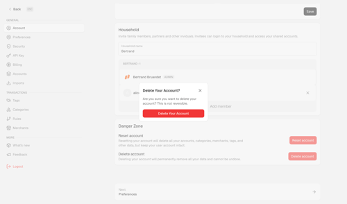 Maybe Finance screen example