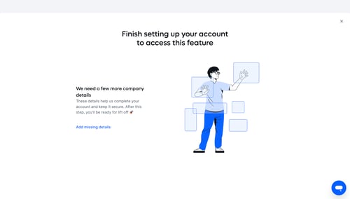 Remote
				account setup page example