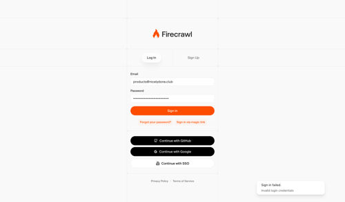 Firecrawl
				signin page example