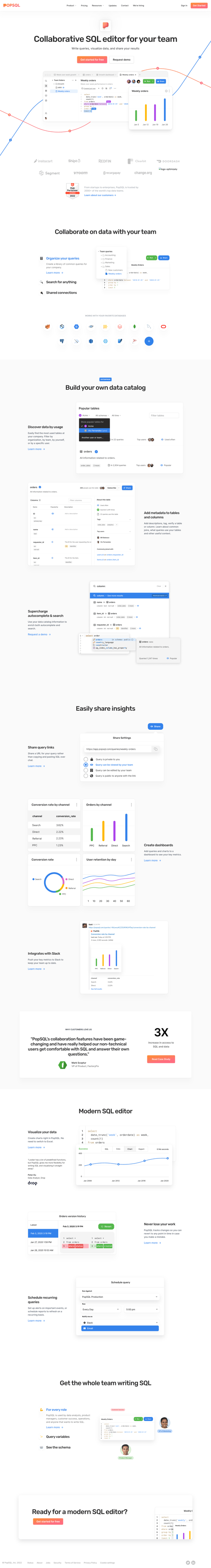 PopSQL
			    ux ui design