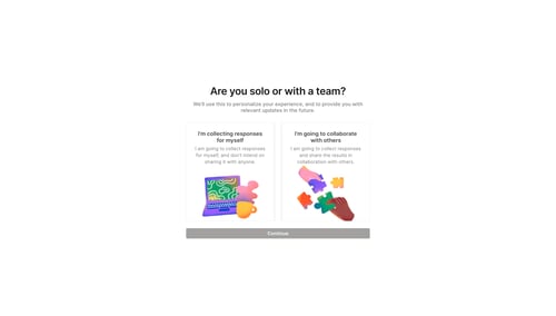 QuestionScout
				onboarding page example