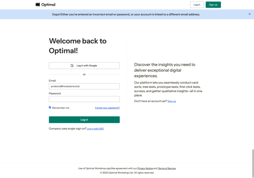 Optimal
				signin page example
