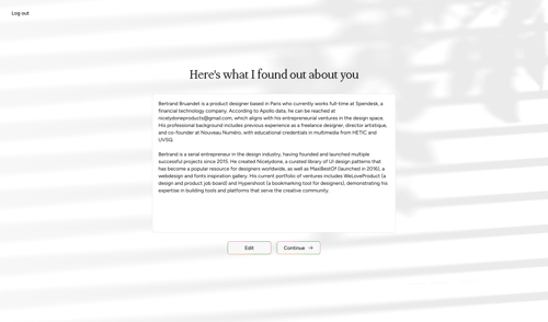 Cofounder
				profile page example