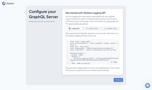 Stellate
				onboarding page example