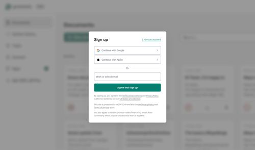 Grammarly
				signup page example