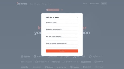 Incident
				demo page example