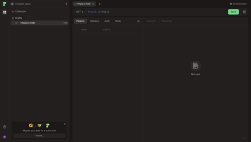 Httpie
				empty state page example